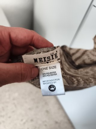 Fular Meisïe beige y marrón talla única
