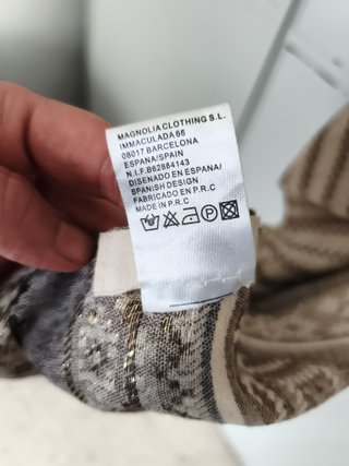 Fular Meisïe beige y marrón talla única