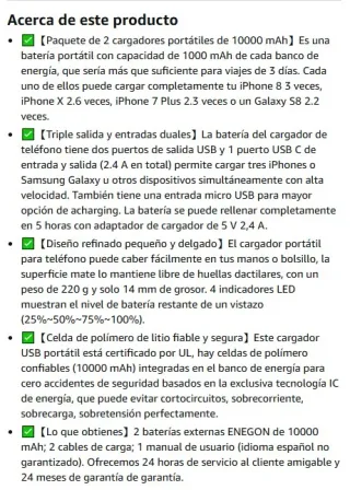 -50%!! | Batteria esterna ENEGON 2x 10000mAh Slim
