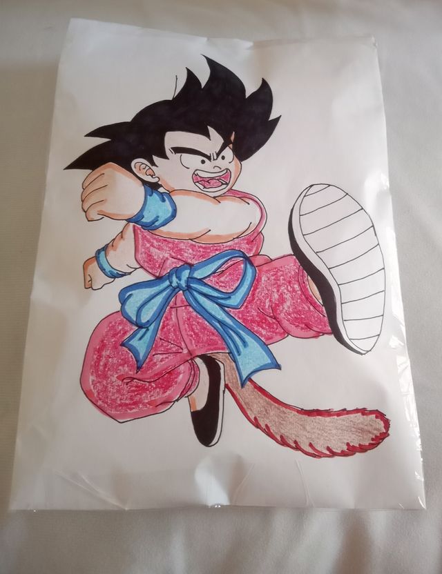 Squishy Son Goku + tarjeta Dragon Ball