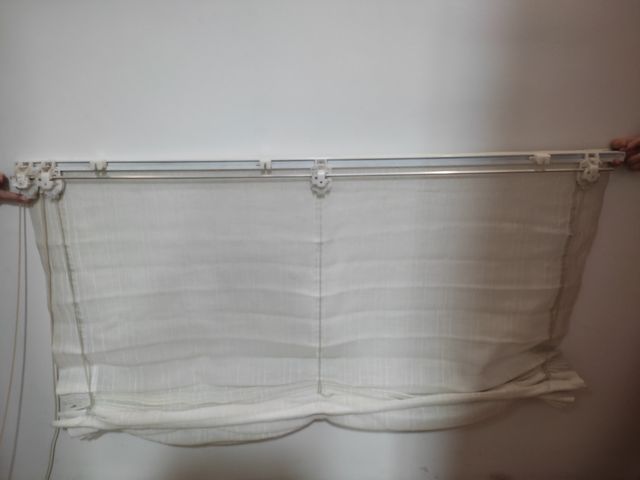 2 Estores color crudo plegables 115x150cm