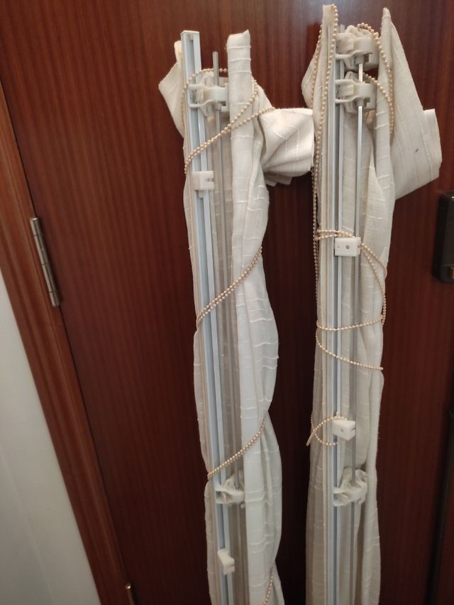 2 Estores color crudo plegables 115x150cm