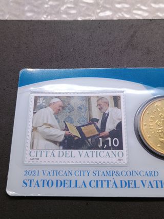 Coincard Vaticano 2021: 50 cent + francobollo