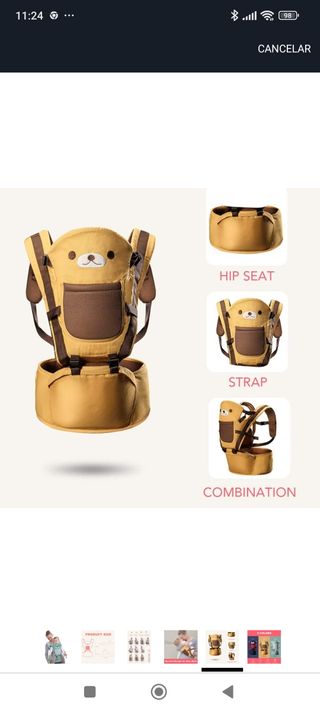 Mochila portabebés mint