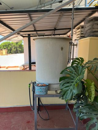 Bidón agua 500L - Fibra - Grifo