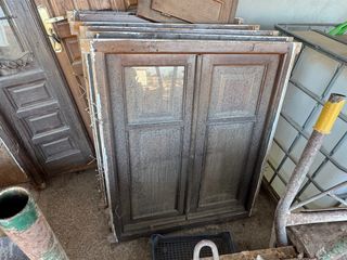 Ventanas madera antiguas con cristal