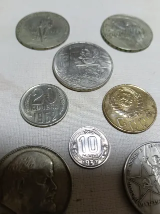 8 Monedas URSS (Unión Soviética) diferentes