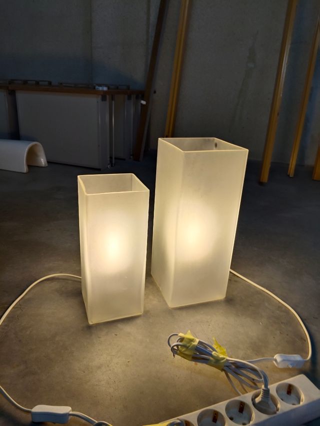2 Lamparas Ikea - Cristal traslucido + regalo