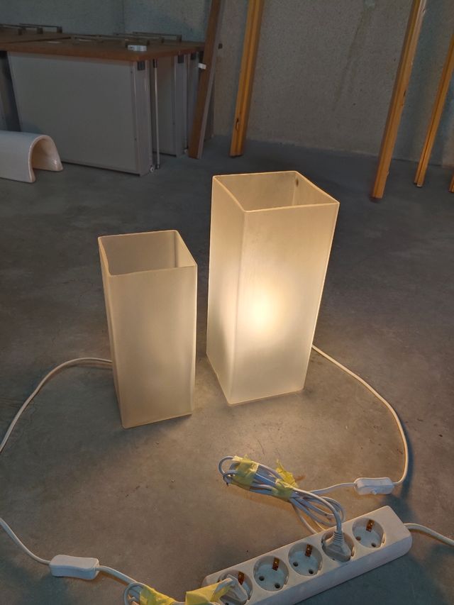 2 Lamparas Ikea - Cristal traslucido + regalo
