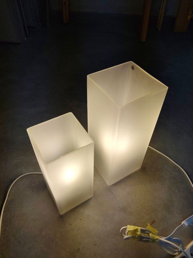 2 Lamparas Ikea - Cristal traslucido + regalo