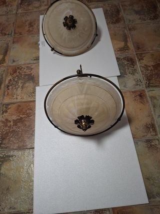 2 Lámparas techo vintage