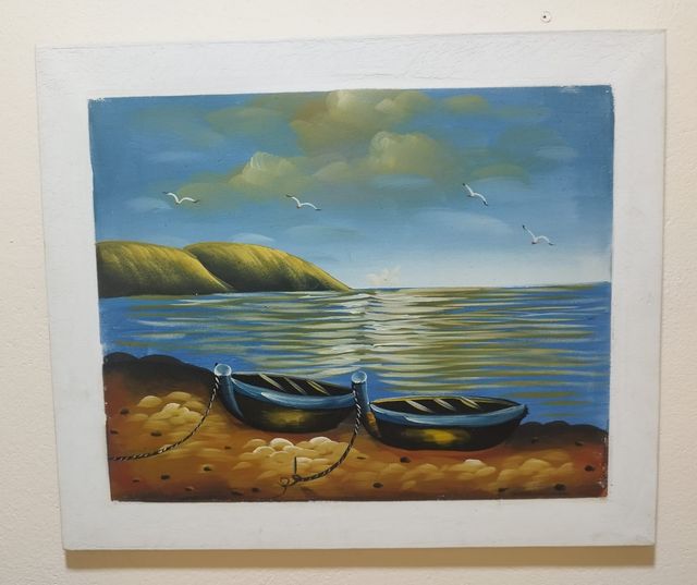 Cuadro pintado lienzo algodón