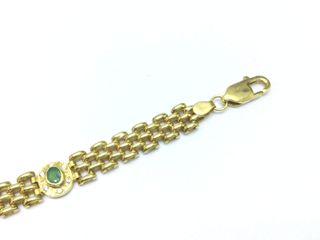 E1165663-0 Pulsera Oro 18K Con Olivina