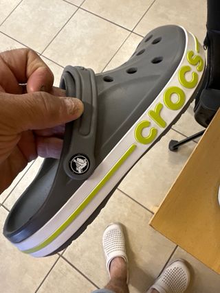 Crocs Zuecos Grises-Verdes 42