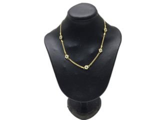 E1165661-0 Cadena Oro 18K Con Circonita 25Cm