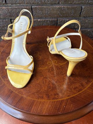 Sandalias Ralph Lauren amarillas, talla 39
