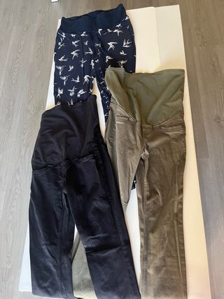 3 pantalones premamá H&M  talla 34