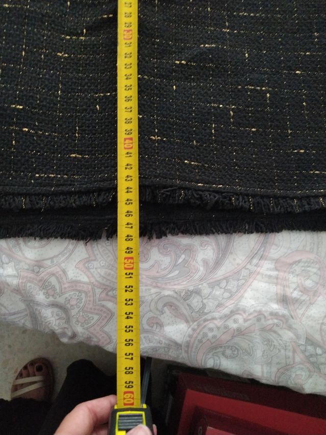  Molly Bracken falda negra y dorada Tweed talla L