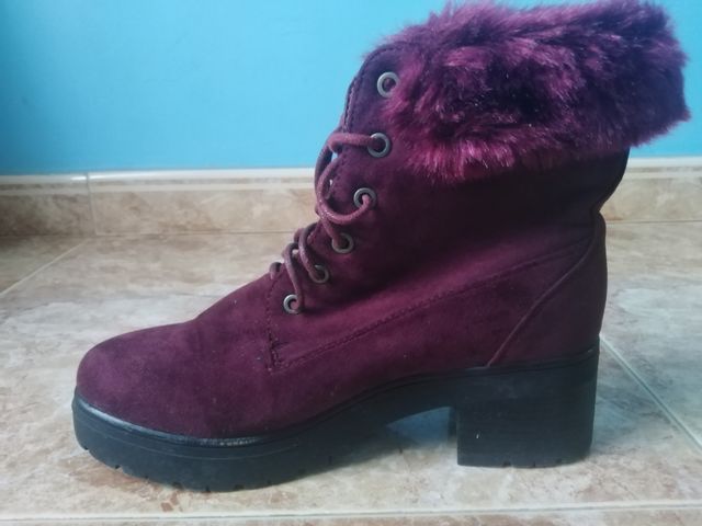 Botas de ante morado