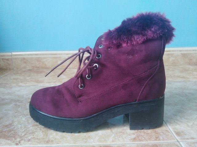 Botas de ante morado