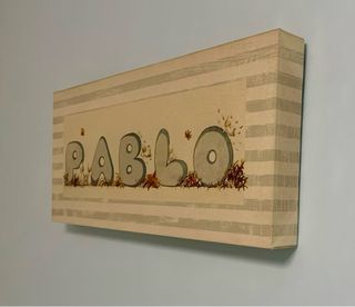 Dos cuadros para dormitorio niño de nombre Pablo