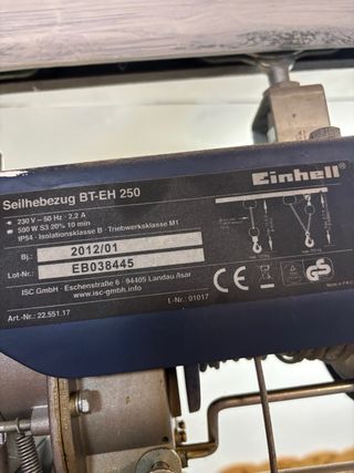 Grúa eléctrica de techo