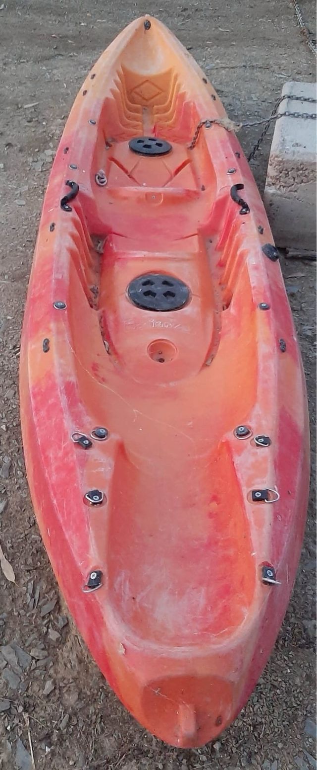 Kayak 3 plazas rígido + 2 palas