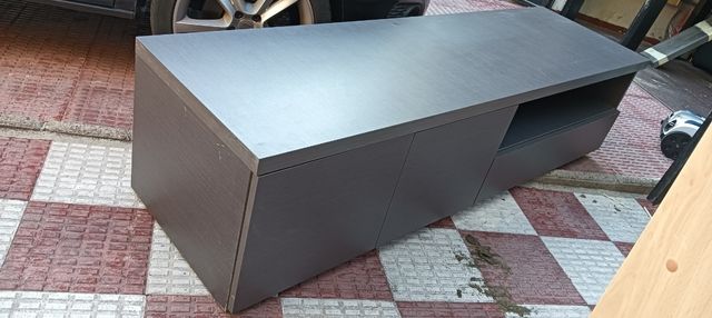 Mueble TV gris plata - 2 piezas