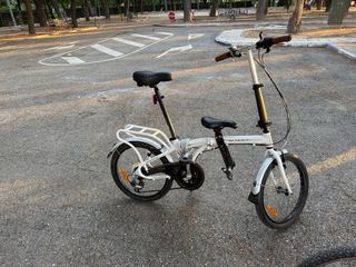 Bpro Bicicleta plegable blanca