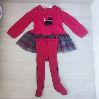 Vestido Navidad niña Boboli rojo 12 meses