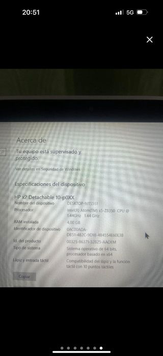 Tablet HP x2 10" blanca