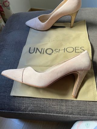 zapatos tacon novia, talla 38 uniqshoes