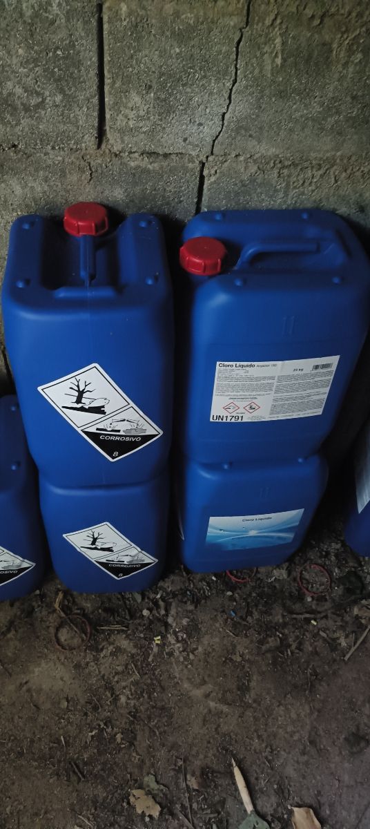 Garrafas 20-23L Cloro Líquido