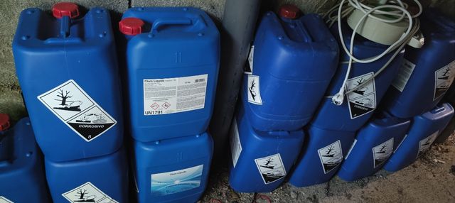 Garrafas 20-23L Cloro Líquido