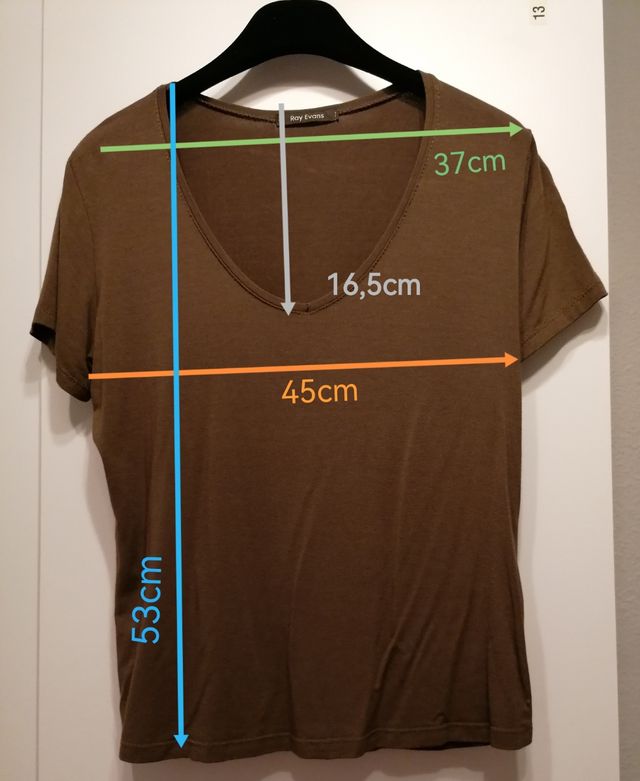 Camiseta marrón M - talla 38