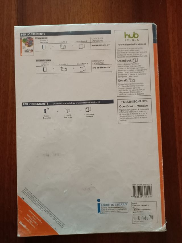 Capitale Umano 2 - Libro di diritto ed economia