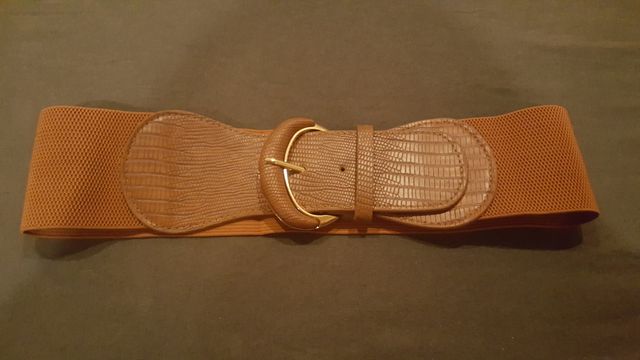 Cinturón elástico marrón