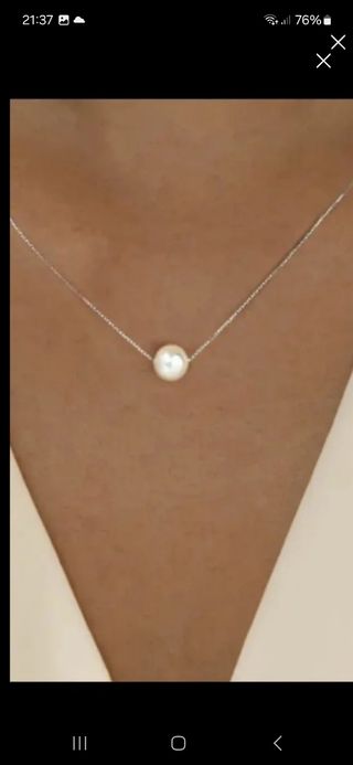 Gargantilla plata perla nueva