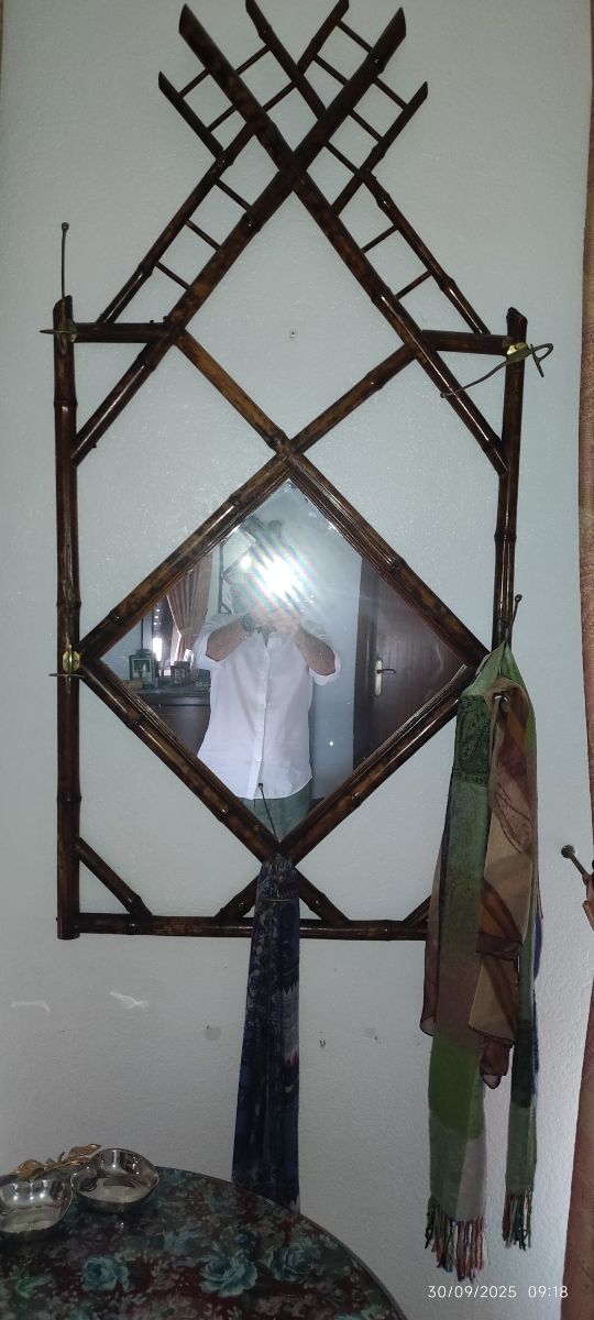 Espejo bambú vintage