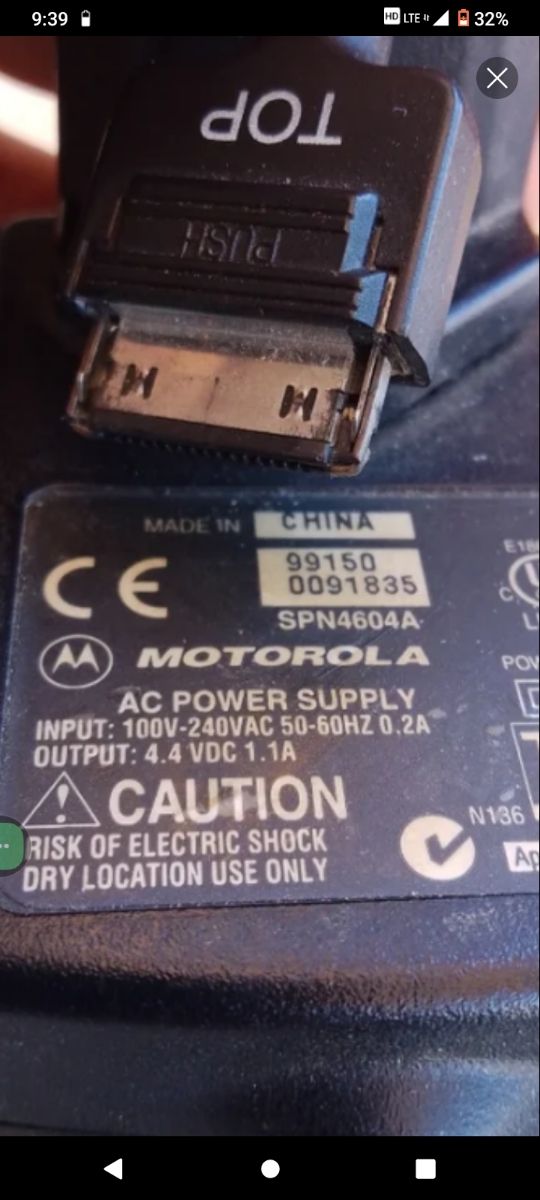 Cargador Motorola SPN4604A