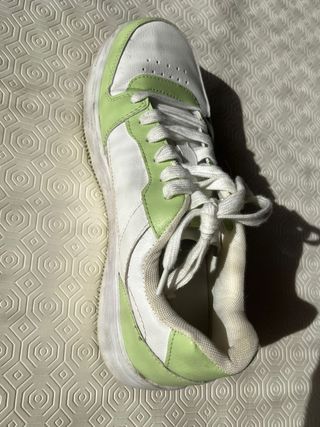 Zapatillas plataforma verde pastel