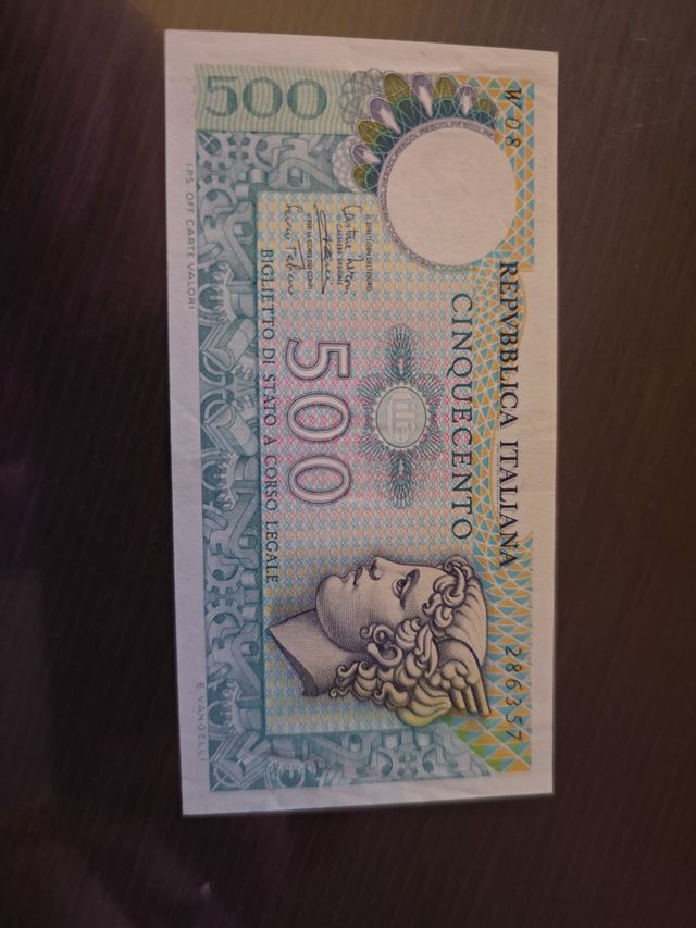 Billete 500 Liras. República Italiana. 1974. ITA
