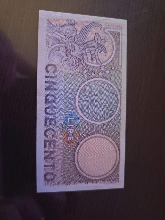 Billete 500 Liras. República Italiana. 1974. ITA