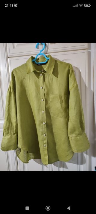 Camisa lino chica talla M