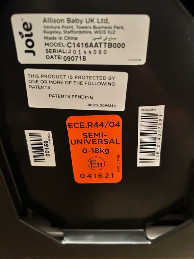 Silla coche Joie 360° giratoria