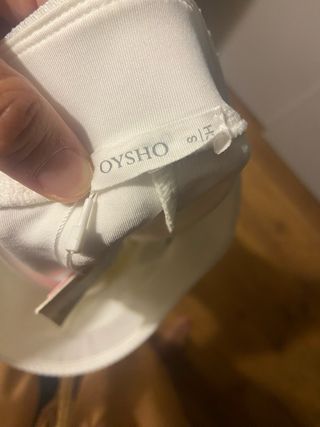 Falda Oysho tenis-pádel blanca, T-S
