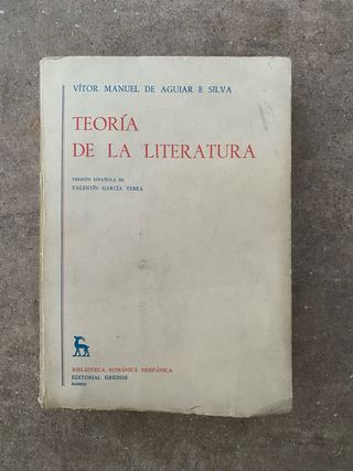 Aguiar e Silva, manual de Teoría de la literatura