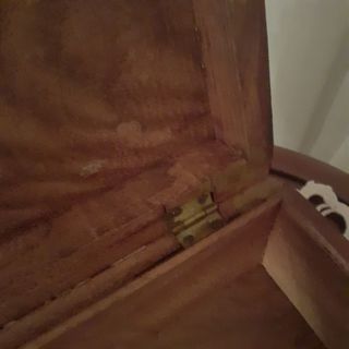 Scatola legno intagliato porta carte  20x11cm