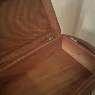 Scatola legno intagliato porta carte  20x11cm