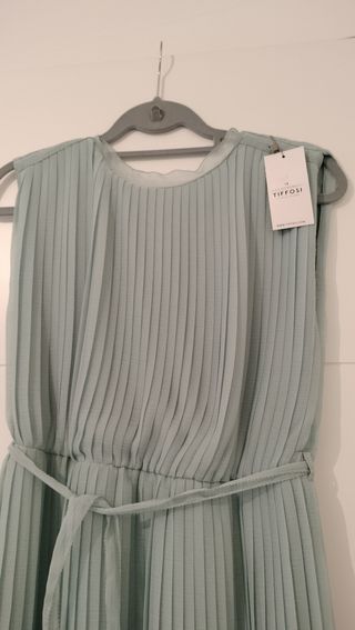 Vestido plisado Tiffosi azul